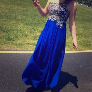 Royal blue prom dress